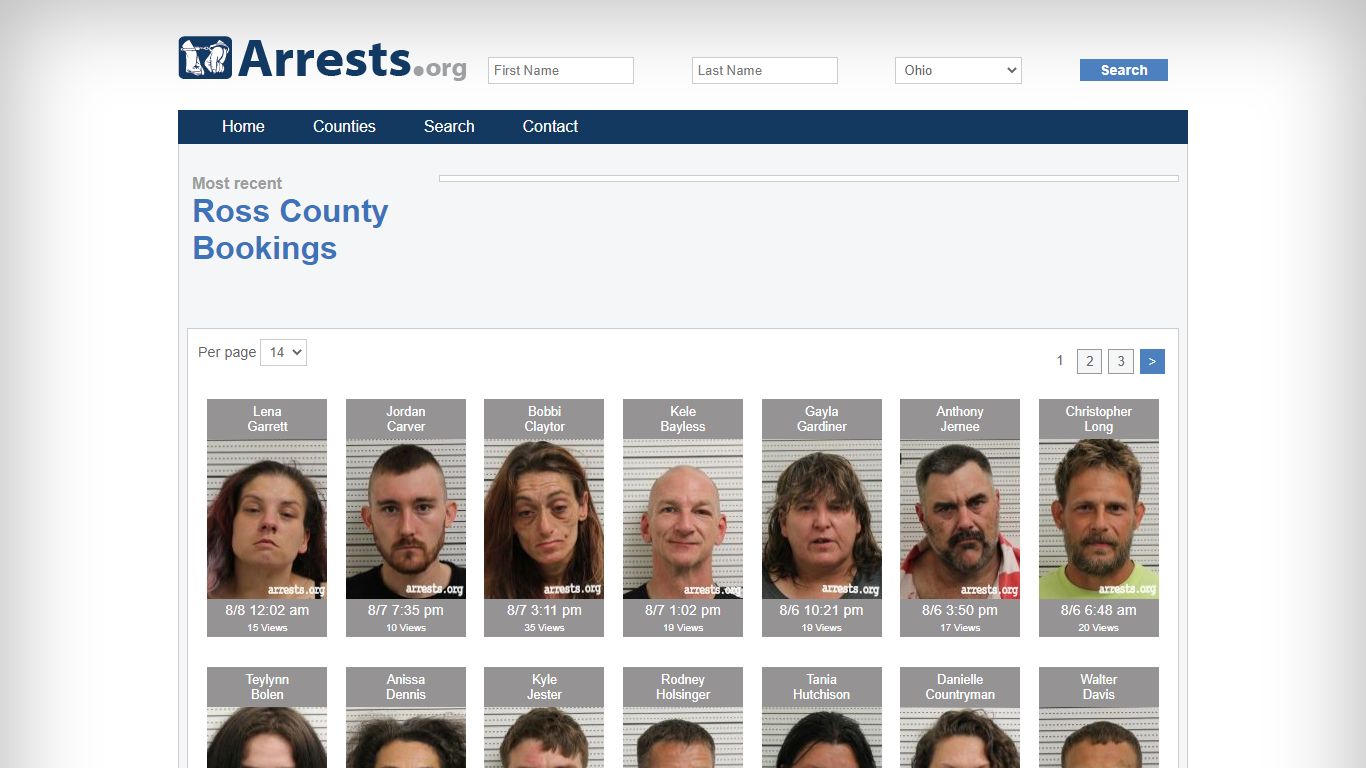 Ross County Arrests and Inmate Search